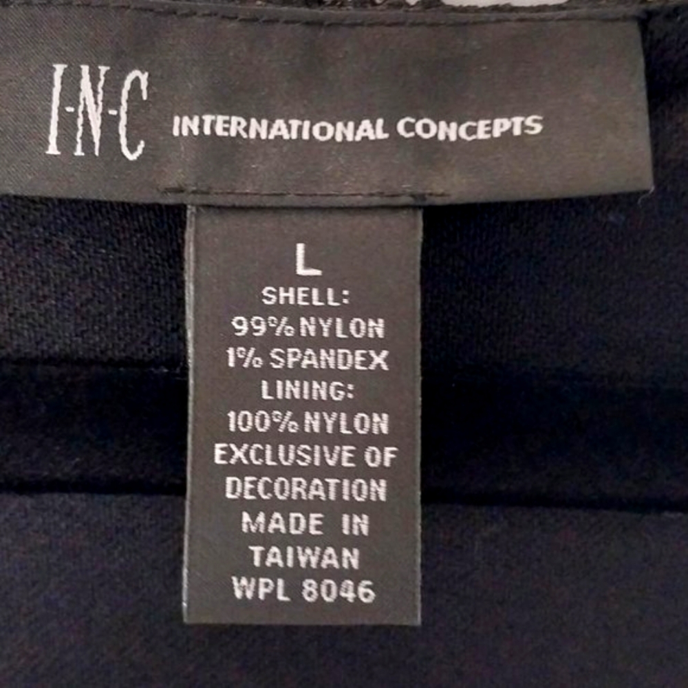 INC International Concepts Tiered Black Lace V-Neck Sleeveless Top NWOT - Picture 3 of 8